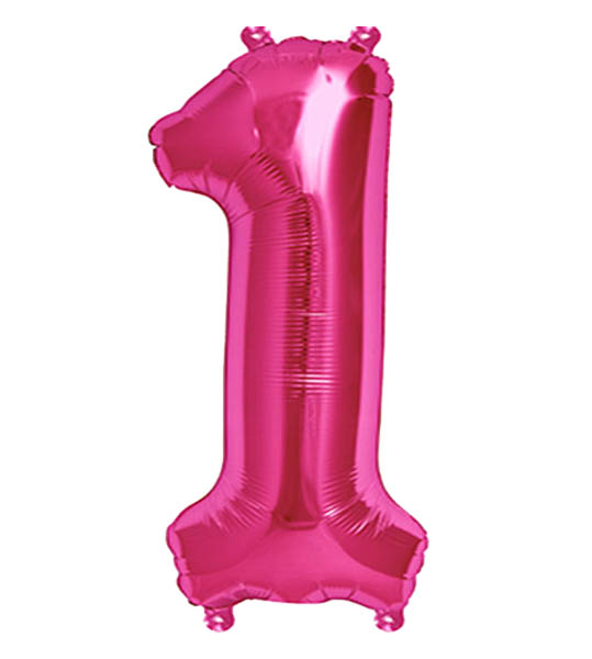 Mini Shape Μπαλόνια Αριθμοί Φούξια 40 cm – 16″