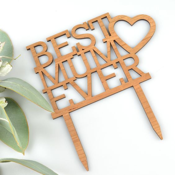 Διακοσμητικό τούρτας "Best Mum Ever"