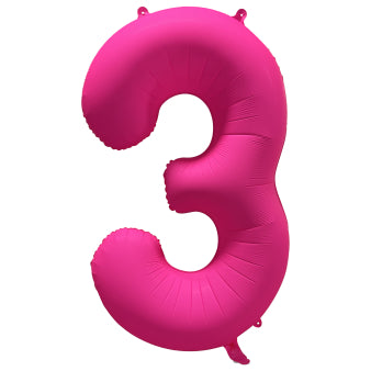 Neon Μπαλόνια Αριθμοί Φούξια 86 cm - 34"