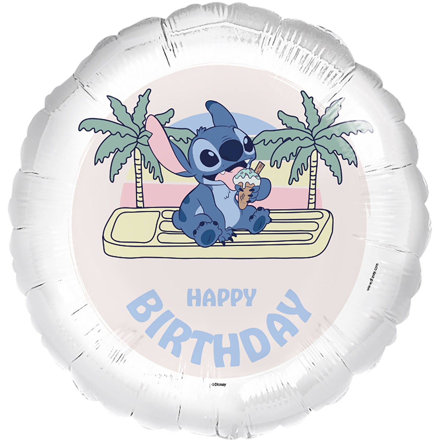 Μπαλόνι Φοιλ 17 Stitch  Happy Birthday / 43 εκ