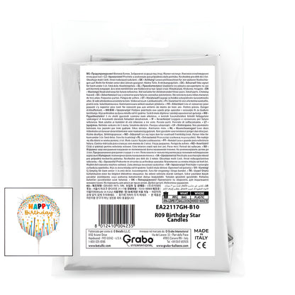 10" Mini Shape Μπαλόνι - Birthday Star Candles