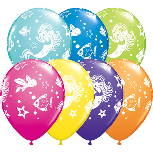 Μπαλόνια Λάτεξ 11 Merry Mermaid & Friends / 25 τεμ