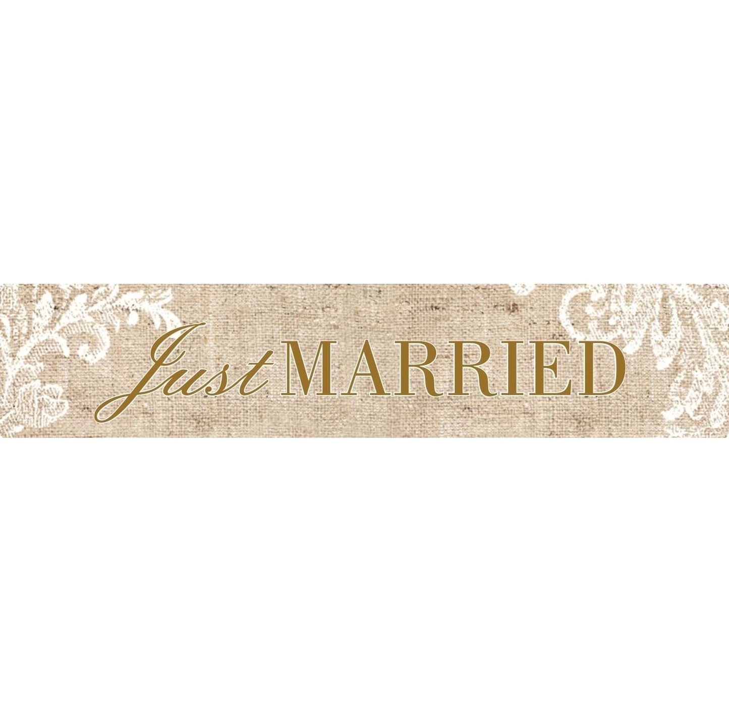 Πινακίδα αυτοκινήτου γάμου "Just Married" Vintage (2 τεμ)
