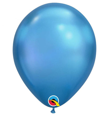 11" Chrome Μπλε λάτεξ μπαλόνι