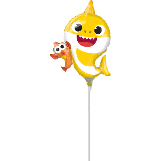 11″ Μπαλόνι Mini Shape κίτρινο Baby Shark με ψαράκι