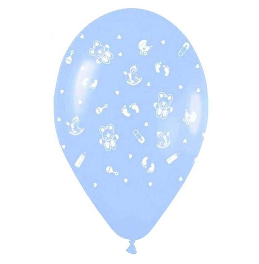 12" Μπαλόνι τυπωμένο παιχνιδάκια γαλάζιο