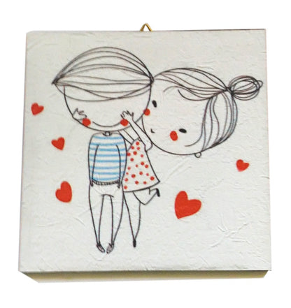 Ξύλινο καδράκι Ερωτευμένο Ζευγάρι