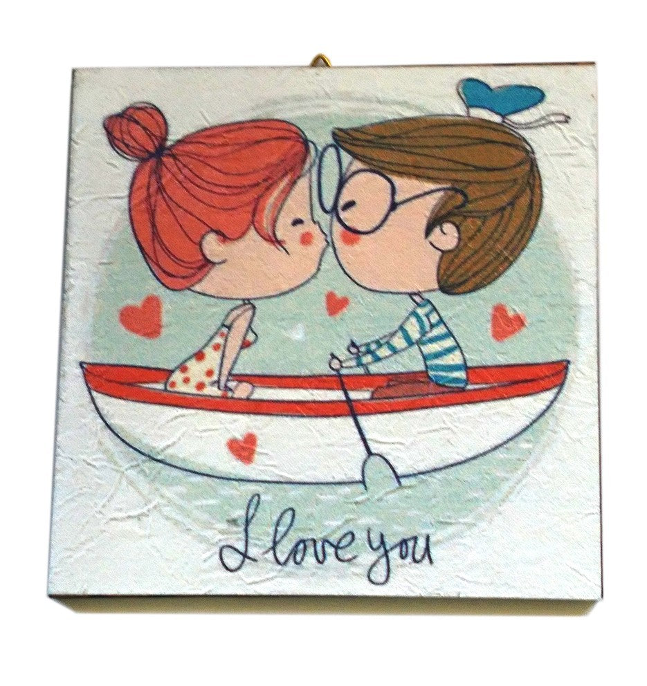 Ξύλινο καδράκι Βάρκα Αγάπης