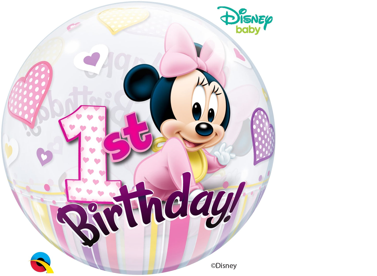 Bubble μονό Minnie 1st Birthday 22