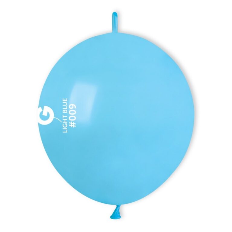 12" Γαλάζιο μπαλόνι Link-O-Loons με ουρίτσα (100 τεμ)