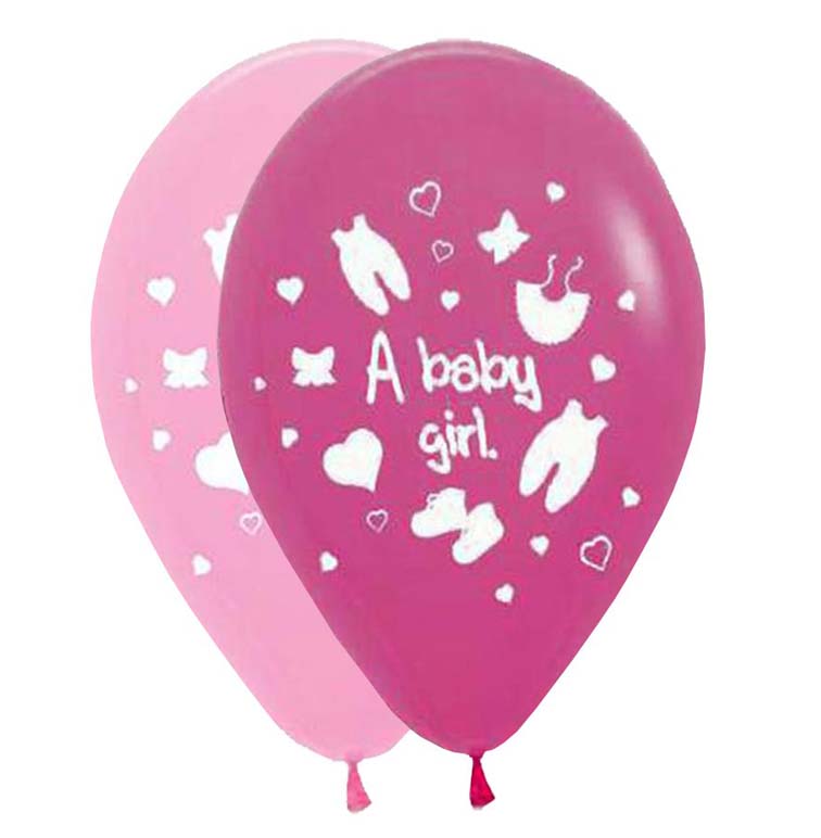 12" Μπαλόνι A baby girl ρουχάκια