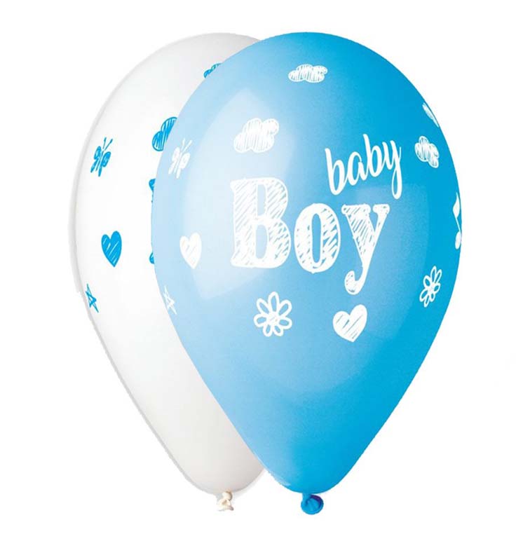 12" Μπαλόνι Baby Boy σκίτσο (25 τεμ)