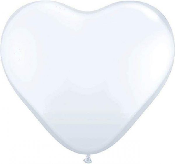 12" Μπαλόνι Λευκή Καρδιά