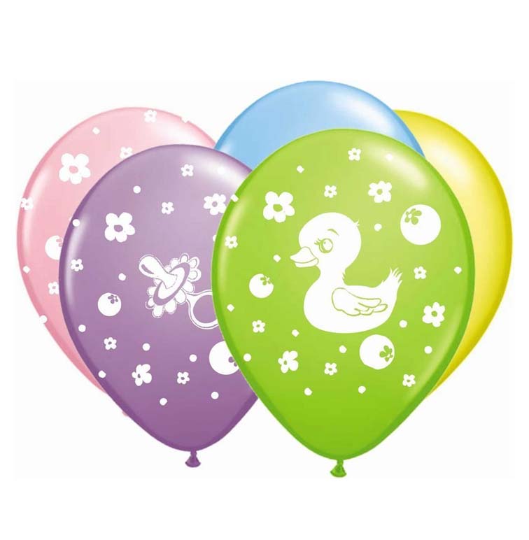 12" Μπαλόνι Παπάκι και Κουδουνίστρα