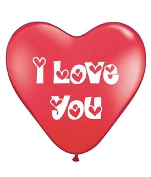 12" Μπαλόνι τυπωμένο Καρδιές I love you