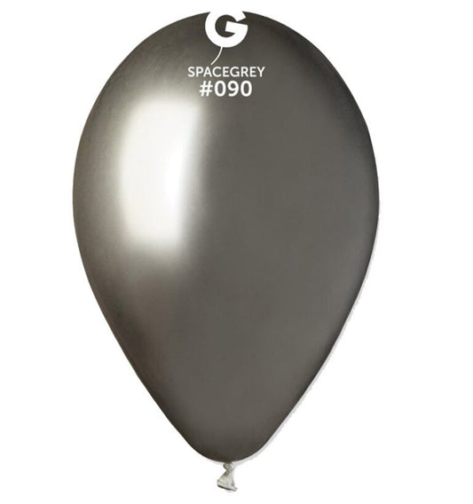 12" Shiny Space Grey λάτεξ μπαλόνι