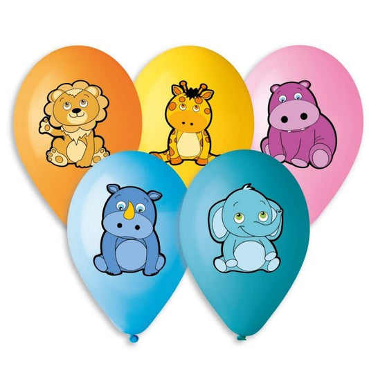 13" Μπαλόνι Ζωάκια της Ζούγκλας (25 τεμ)