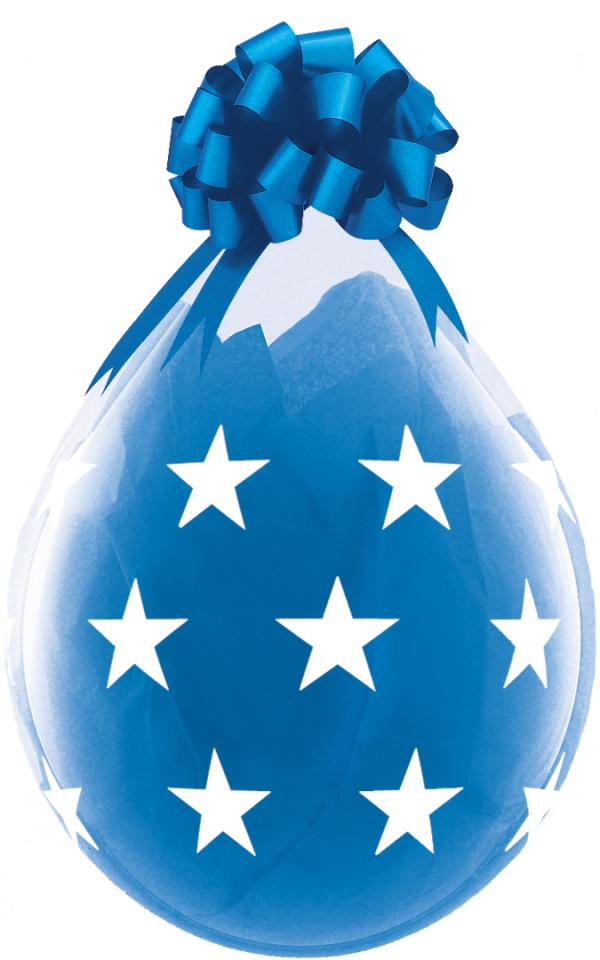 Μπαλόνια Λάτεξ 18 Μηχανής Big Stars - A - Round Διάφανο  /25 τεμ