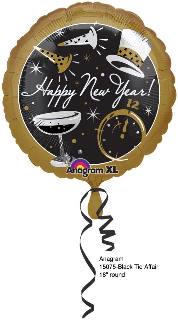 Μπαλόνι Φοιλ 18 Στρογ. Black Tie Affair Happy New Year
