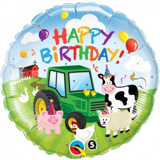 Μπαλόνι Φοιλ 18 Στρογγυλό Birthday Barnyard