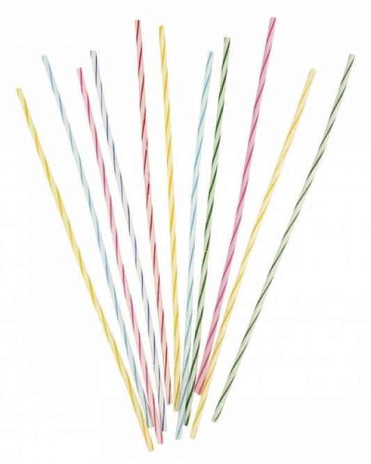 Κεριά λεπτά Ριγέ /24 τεμ