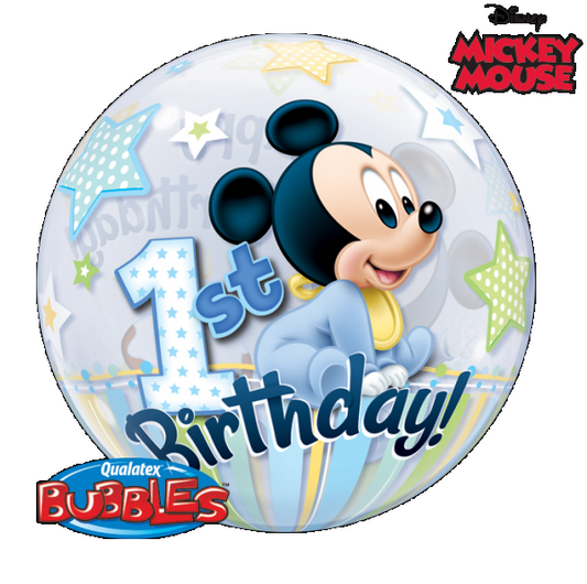 Bubble Μονό Mickey 1st Birthday 22