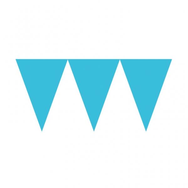 Γιρλάντα Σημαιάκια χάρτινη Τυρκουάζ 4,5μ