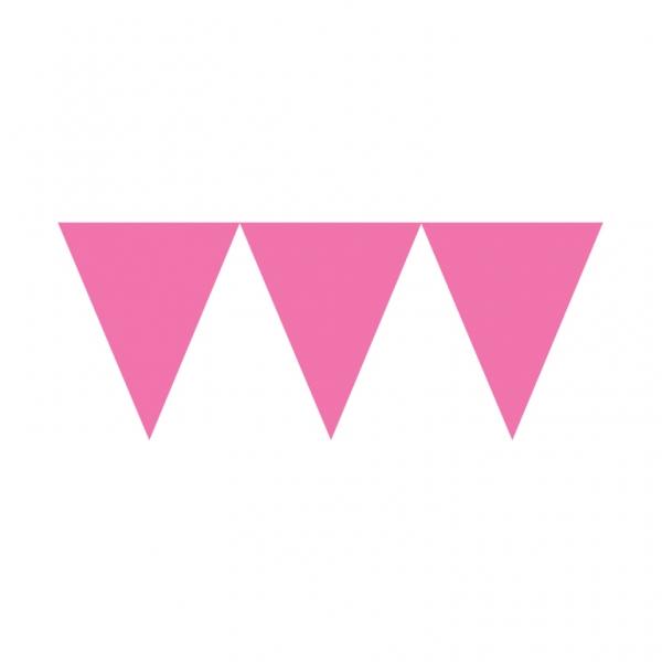 Γιρλάντα Σημαιάκια χάρτινη Ροζ 4,5μ