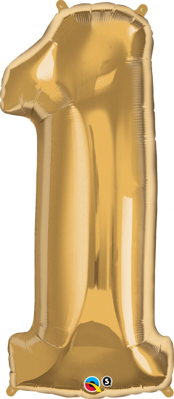 Μπαλόνι Φοιλ Σχήμα Νούμερο 1 Χρυσό
