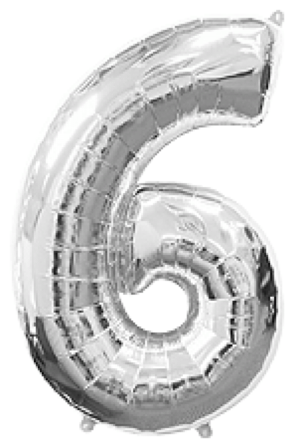 Μπαλόνι Φοιλ Σχήμα Ασημί Νούμερο 6 Ασυσκεύαστο