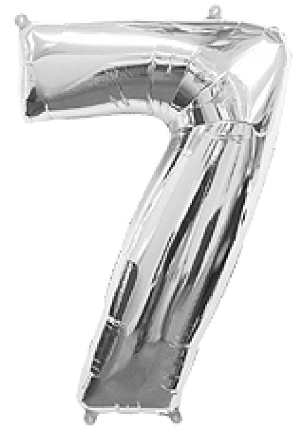 Μπαλόνι Φοιλ Σχήμα Ασημί Νούμερο 7 Ασυσκεύαστο