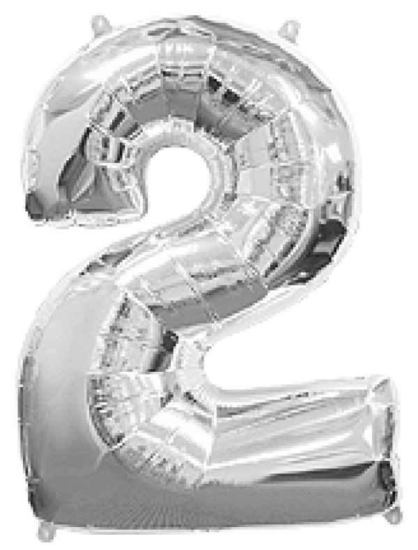 Μπαλόνι Φοιλ Σχήμα Ασημί Νούμερο 2 Ασυσκεύαστο