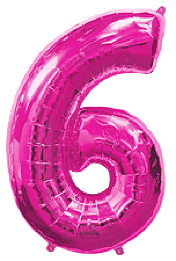 Μπαλόνι Φοιλ Σχήμα Φούξια Νούμερο 6 Ασυσκεύαστο 