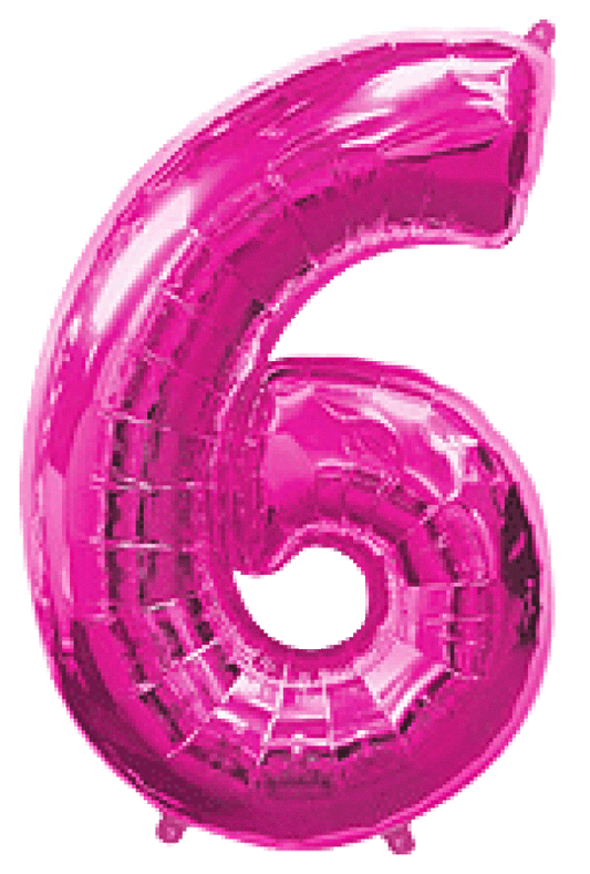 Μπαλόνι Φοιλ Σχήμα Φούξια Νούμερο 6 Ασυσκεύαστο 