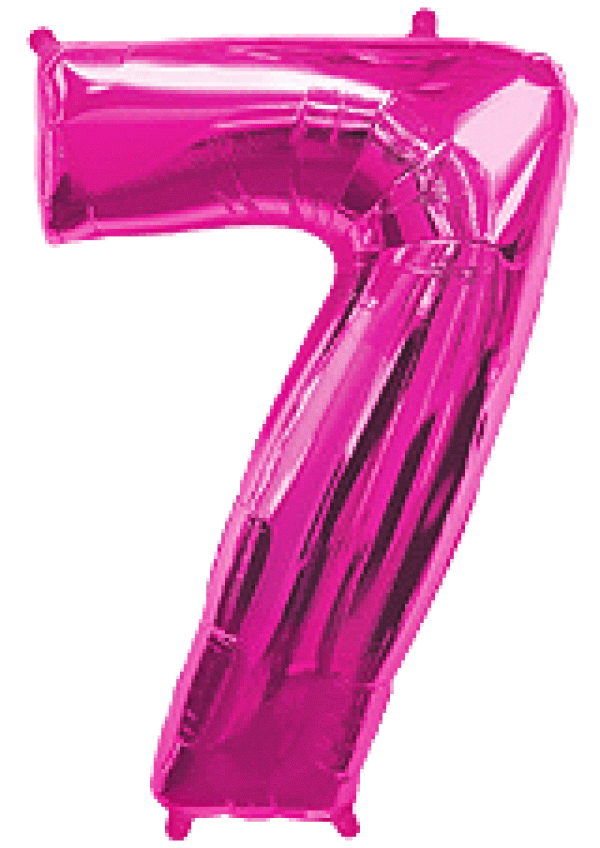 Μπαλόνι Φοιλ Σχήμα Φούξια Νούμερο 7 Ασυσκεύαστο