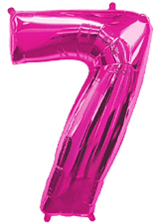 Μπαλόνι Φοιλ Σχήμα Φούξια Νούμερο 7 Ασυσκεύαστο