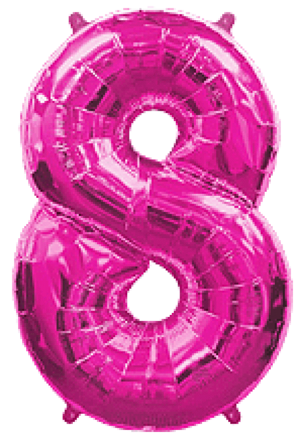 Μπαλόνι Φοιλ Σχήμα Φούξια Νούμερο 8 Ασυσκεύαστο