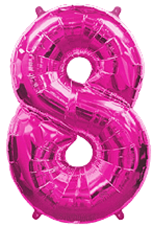 Μπαλόνι Φοιλ Σχήμα Φούξια Νούμερο 8 Ασυσκεύαστο