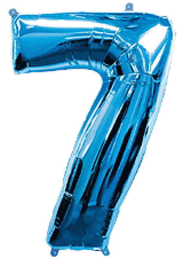 Μπαλόνι Φοιλ Σχήμα Μπλε Νούμερο 7 Ασυσκεύαστο