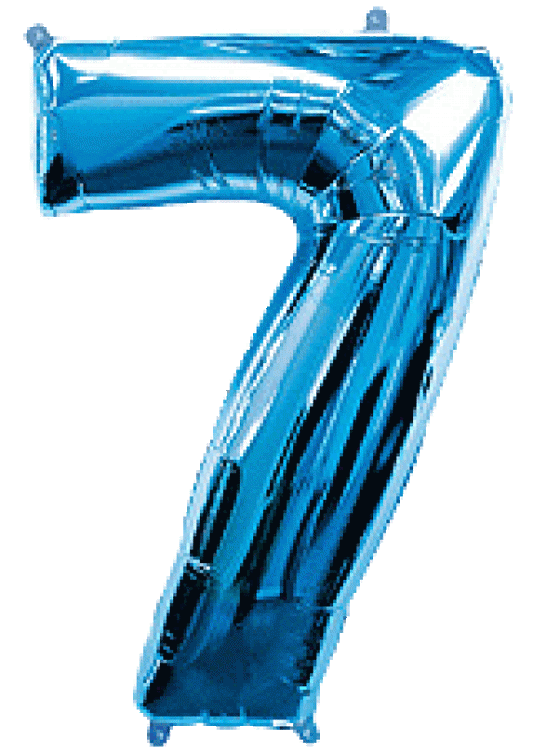 Μπαλόνι Φοιλ Σχήμα Μπλε Νούμερο 7 Ασυσκεύαστο