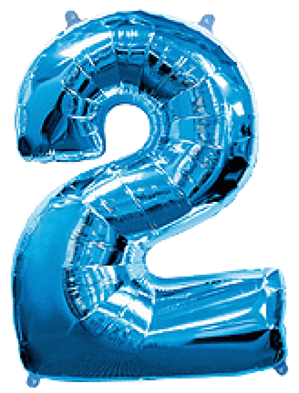 Μπαλόνι Φοιλ Σχήμα Μπλε Νούμερο 2 Ασυσκεύαστο