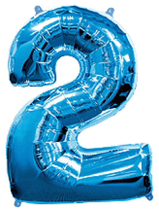 Μπαλόνι Φοιλ Σχήμα Μπλε Νούμερο 2 Ασυσκεύαστο