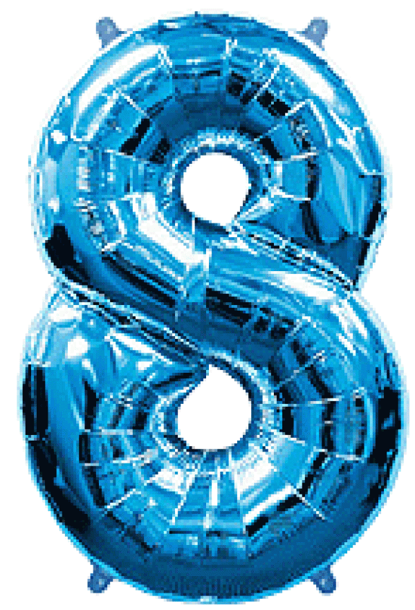 Μπαλόνι Φοιλ Σχήμα Μπλε Νούμερο 8 Ασυσκεύαστο