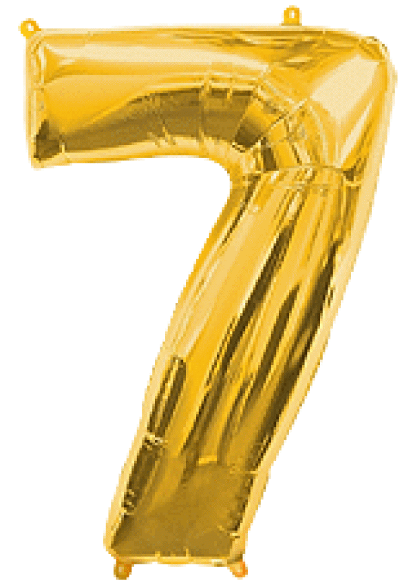 Μπαλόνι Φοιλ Σχήμα Χρυσό Νούμερο 7 - Συσκευασμένο