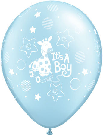 Μπαλόνια Λάτεξ 11 Its A Boy Soft Giraffe Prl Light Blue /25 τεμ