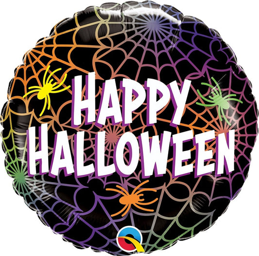 Μπαλόνι Φοιλ 18 Happy Halloween Spiders & Webs / 46εκ - Αράχνη