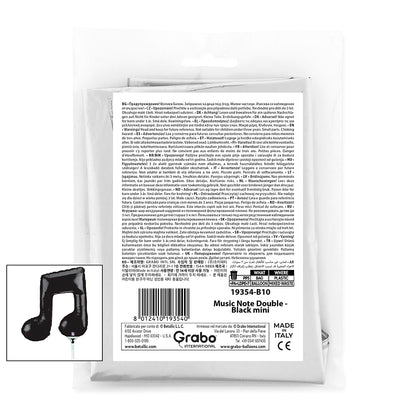 14" Mini Μπαλόνι - Διπλή Μαύρη Μουσική Νότα