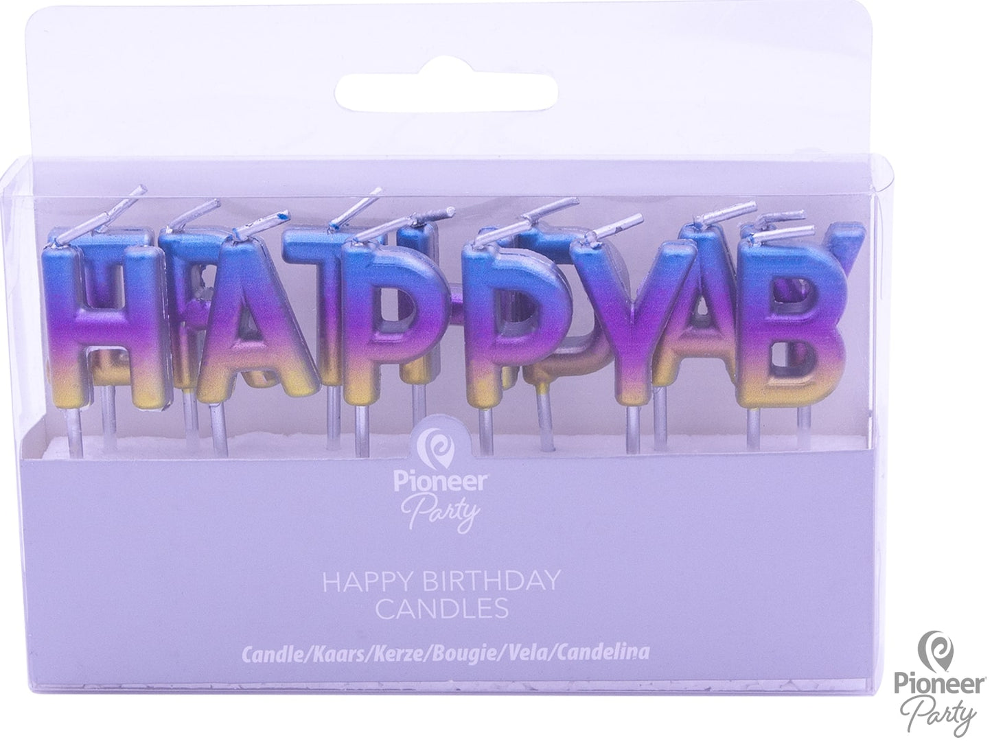 Κεριά Happy Birthday Rainbow Ombre / 2.8 εκ