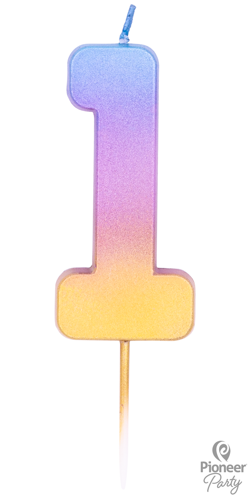 Κερί Νούμερο 1 Rainbow Ombre / 6.7 εκ