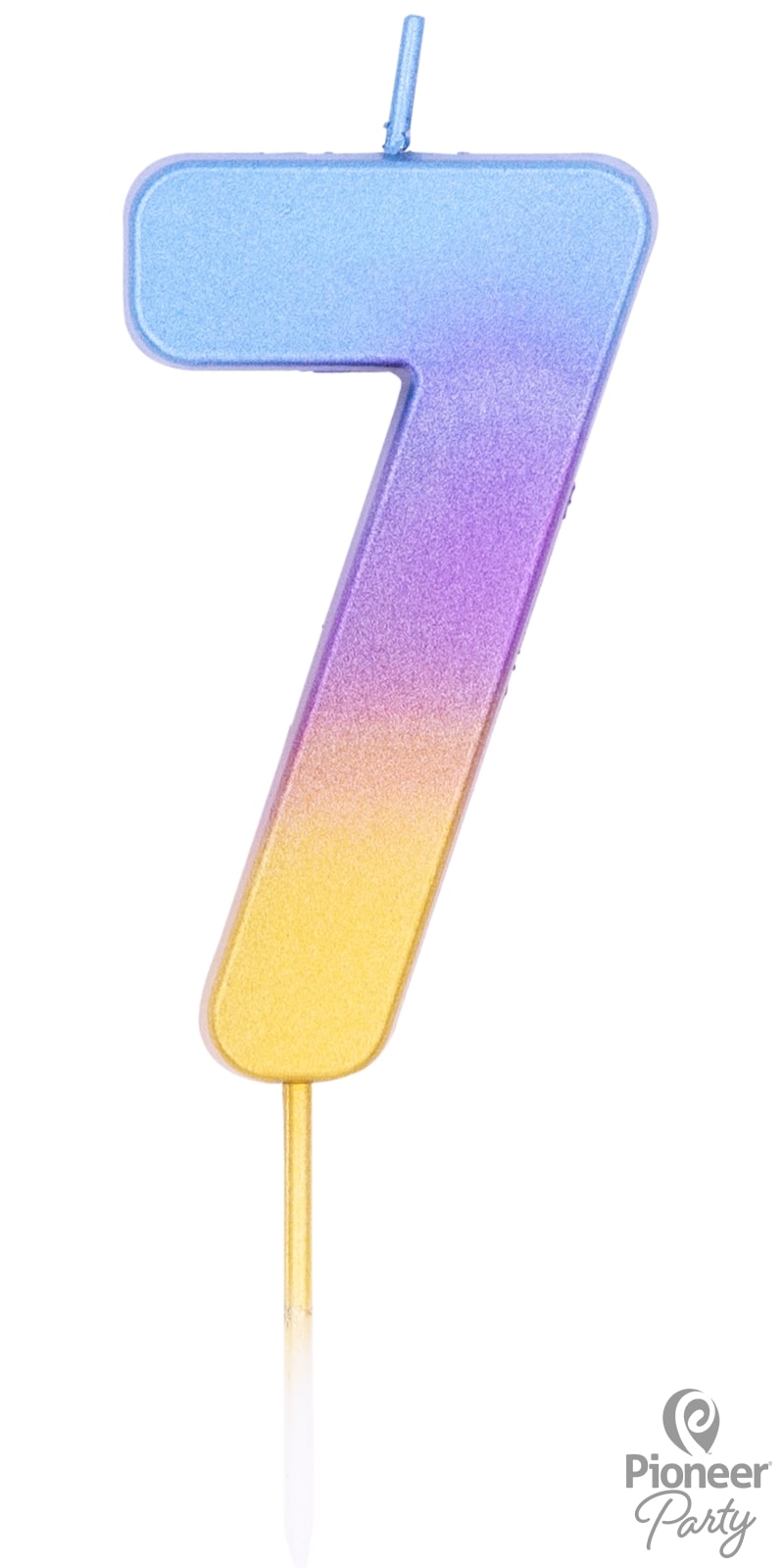 Κερί Νούμερο 7 Rainbow Ombre / 6.7 εκ